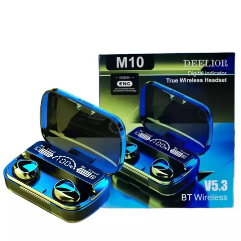 Auricular Bluetooth Led F9 M10 In Ear Gamer Led Power Bank