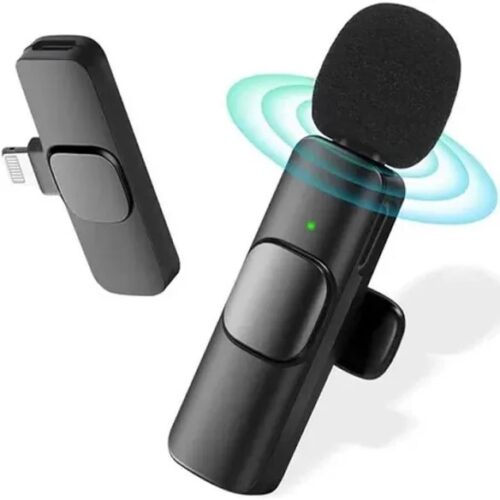 Microfono Inalambrico Corbatero Mk8 C Compatible Con iPhone y Android Negro